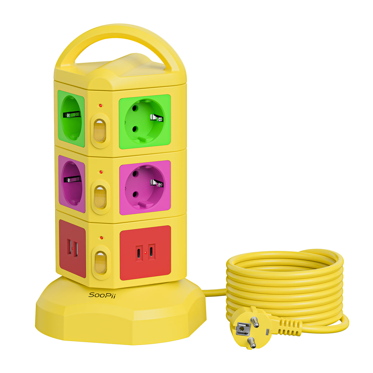 SooPii TPS10 EU power strip tower — product detail