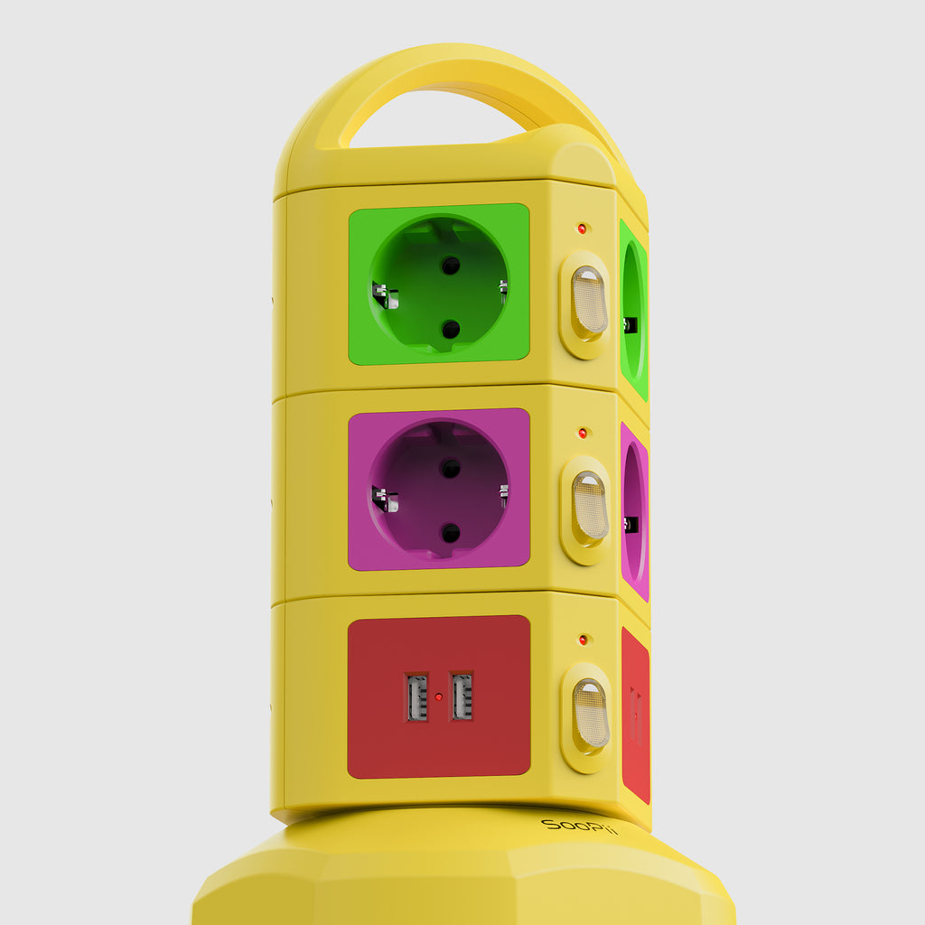 SooPii TPS10 EU power strip tower — product detail