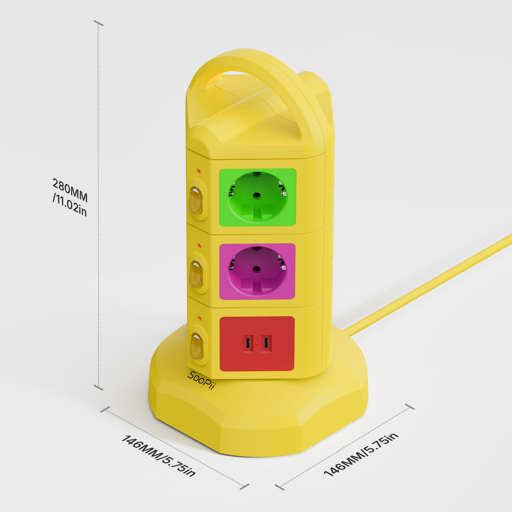 SooPii TPS10 EU power strip tower — product detail