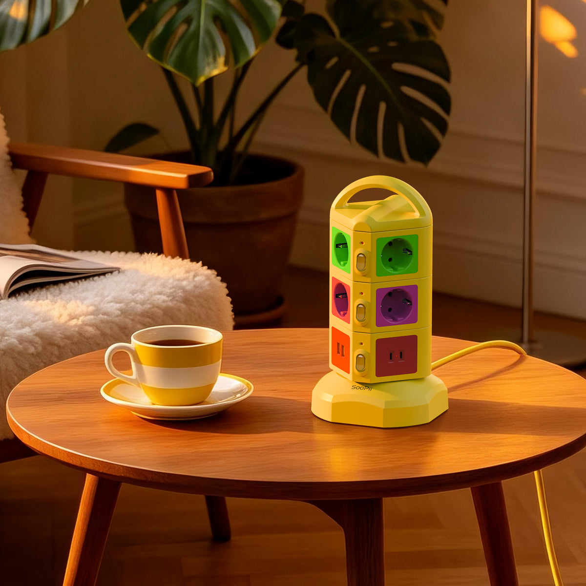 SooPii TPS10 EU power strip tower — product detail