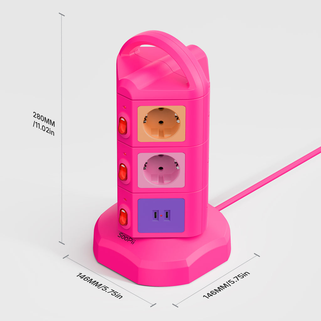 SooPii TPS10 EU power strip tower — product detail