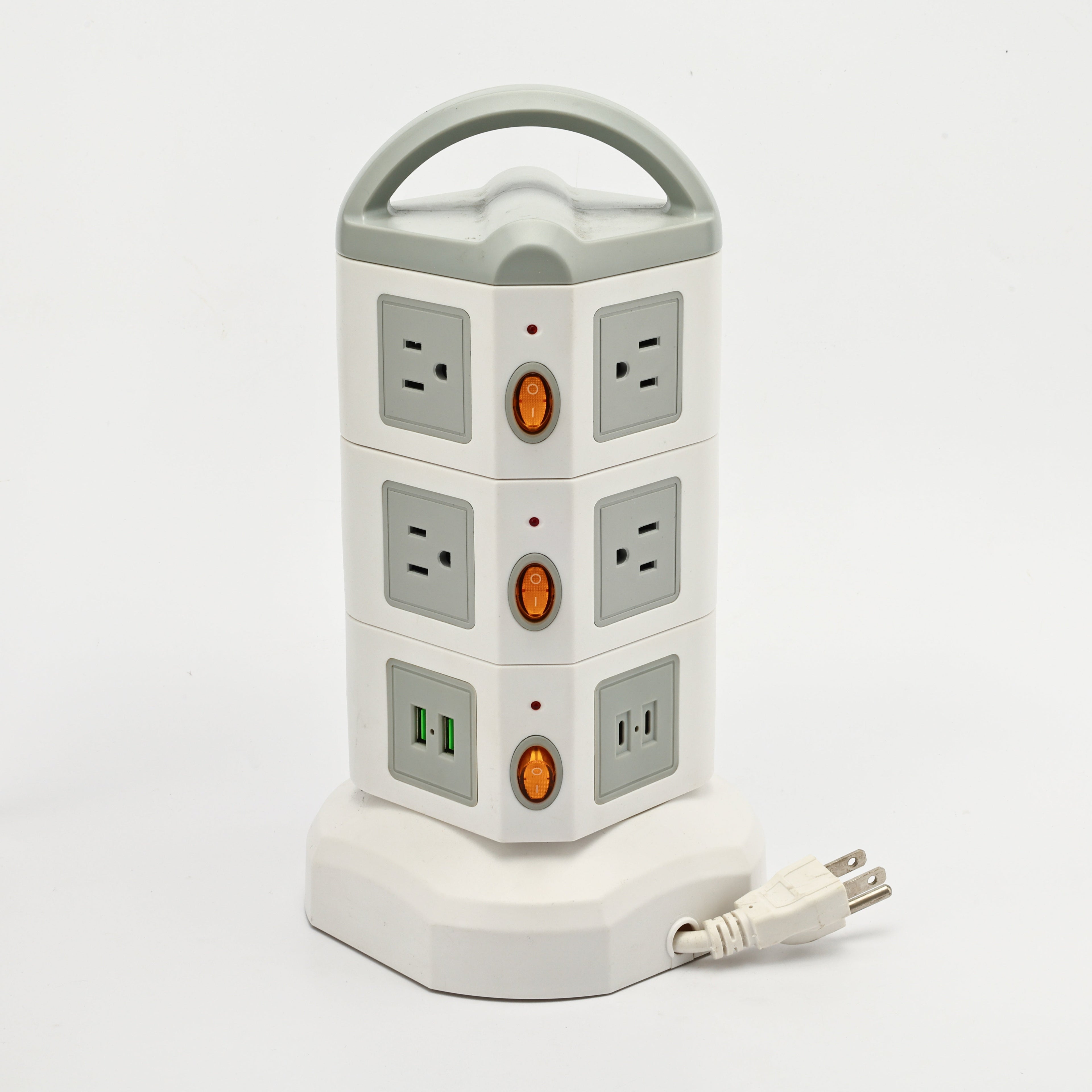TPS10 Power Strip Tower, 10 Outlets & 4 USB, 1875W — Scene and lifestyle